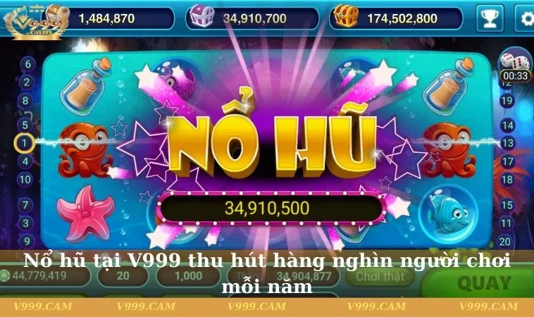 Nổ hũ tại V999 thu hút hàng nghìn người chơi mỗi năm